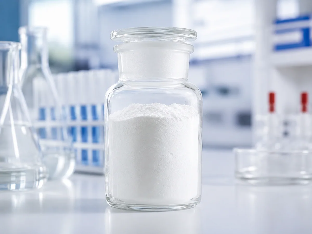 SLU-PP-332 white research powder sample in laboratory glassware