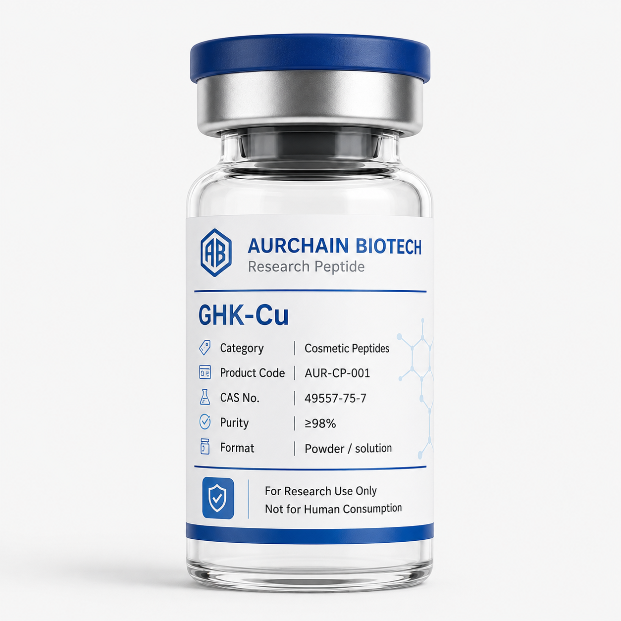 GHK-Cu peptide vial display