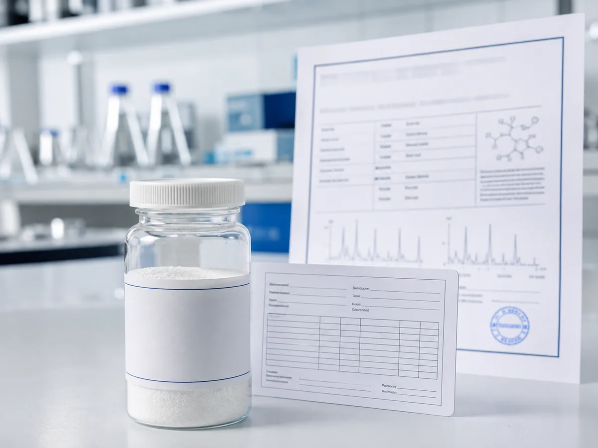 Nonapeptide-1 cosmetic peptide ingredient vial card