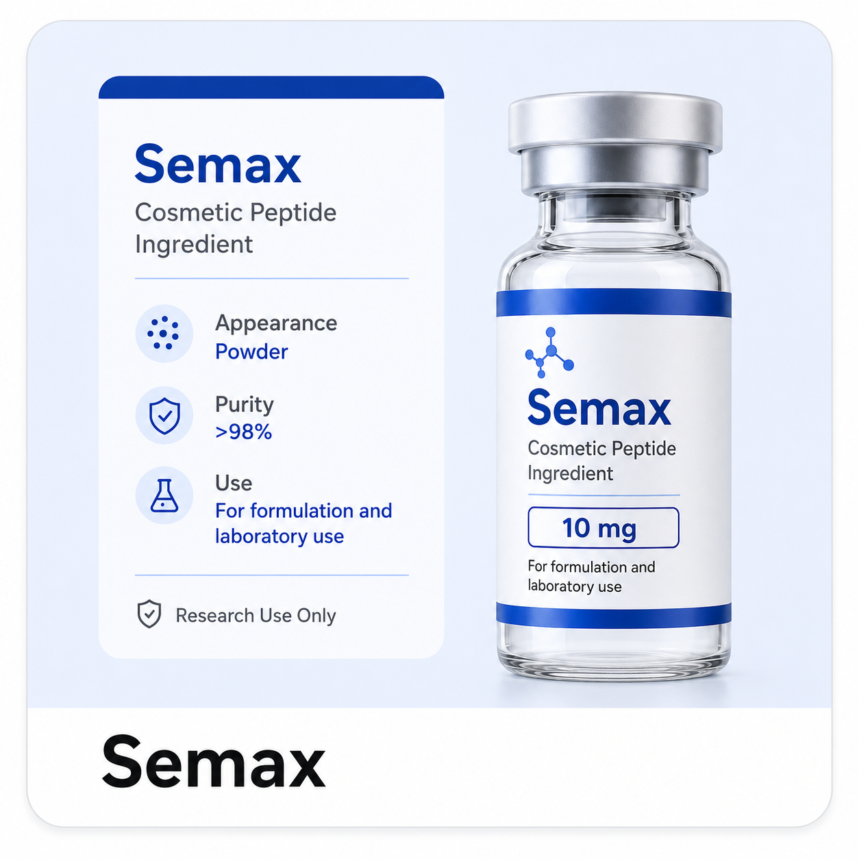 Semax research peptide product